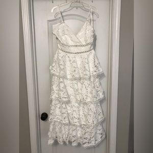 Eyelet White Dress